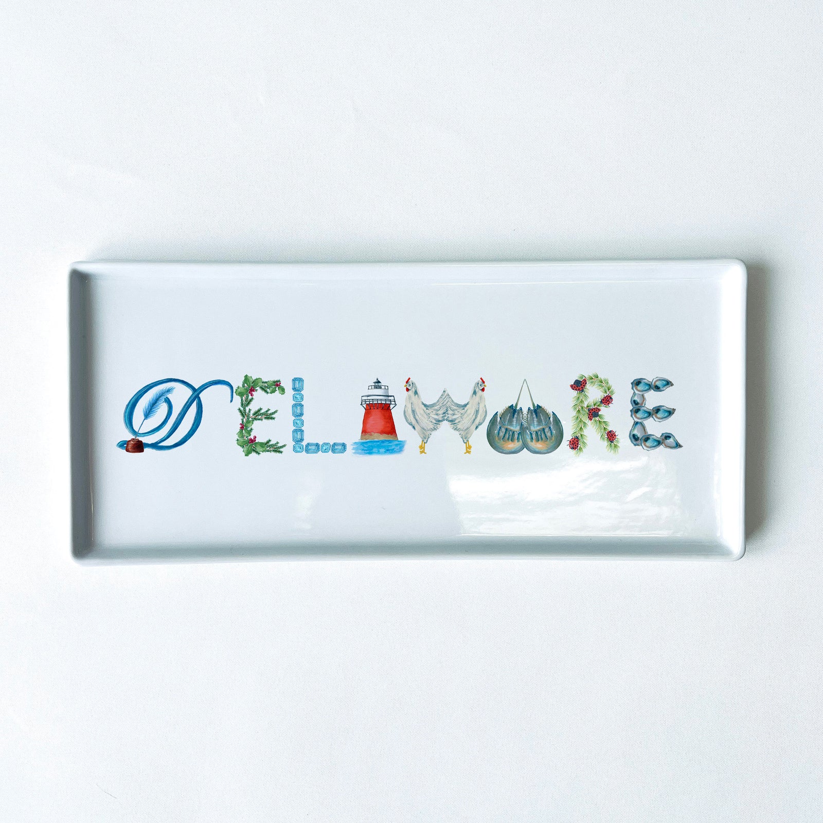 Delaware Icons Typography Tray 10.5" Long