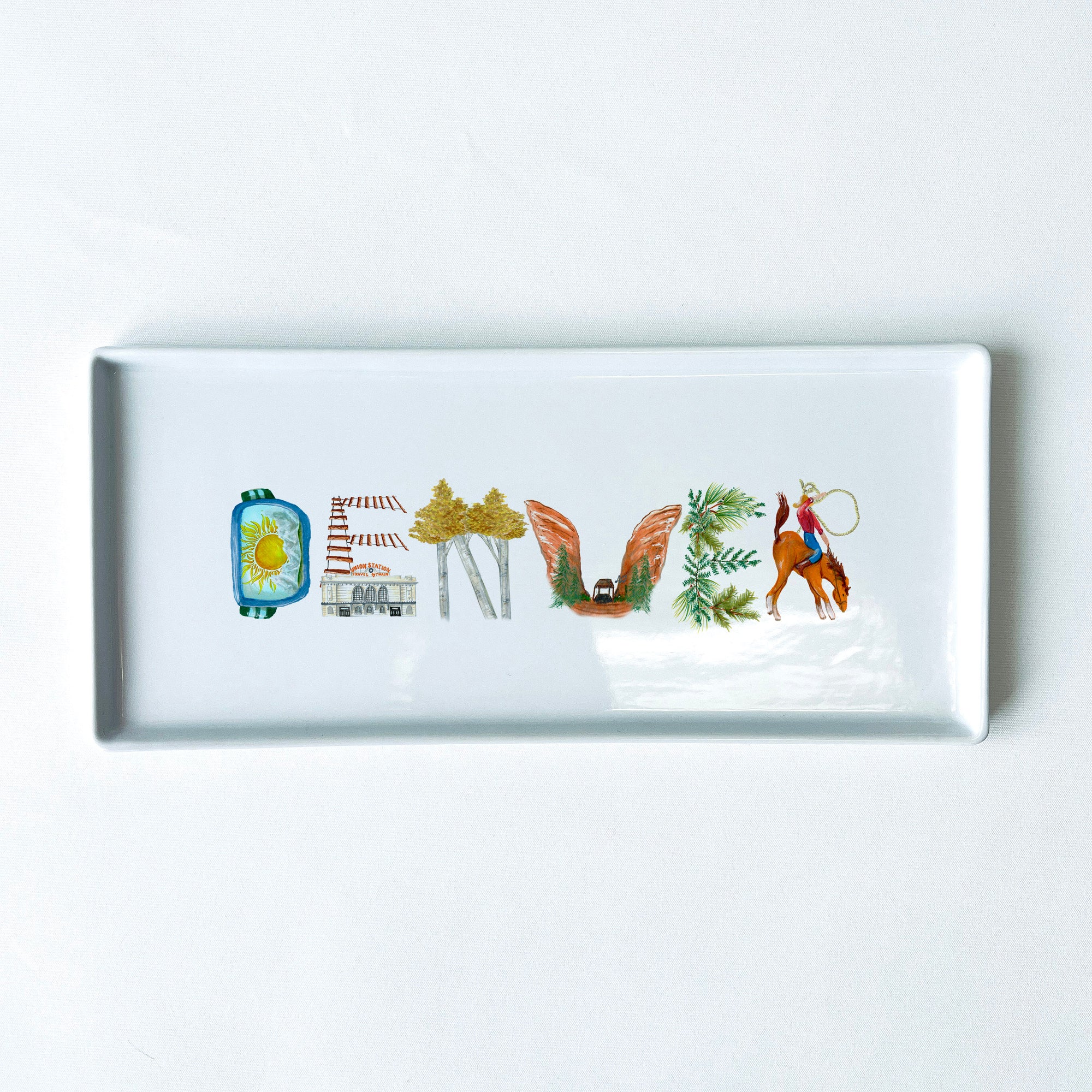 Denver Icons Typography Tray 10.5" Long