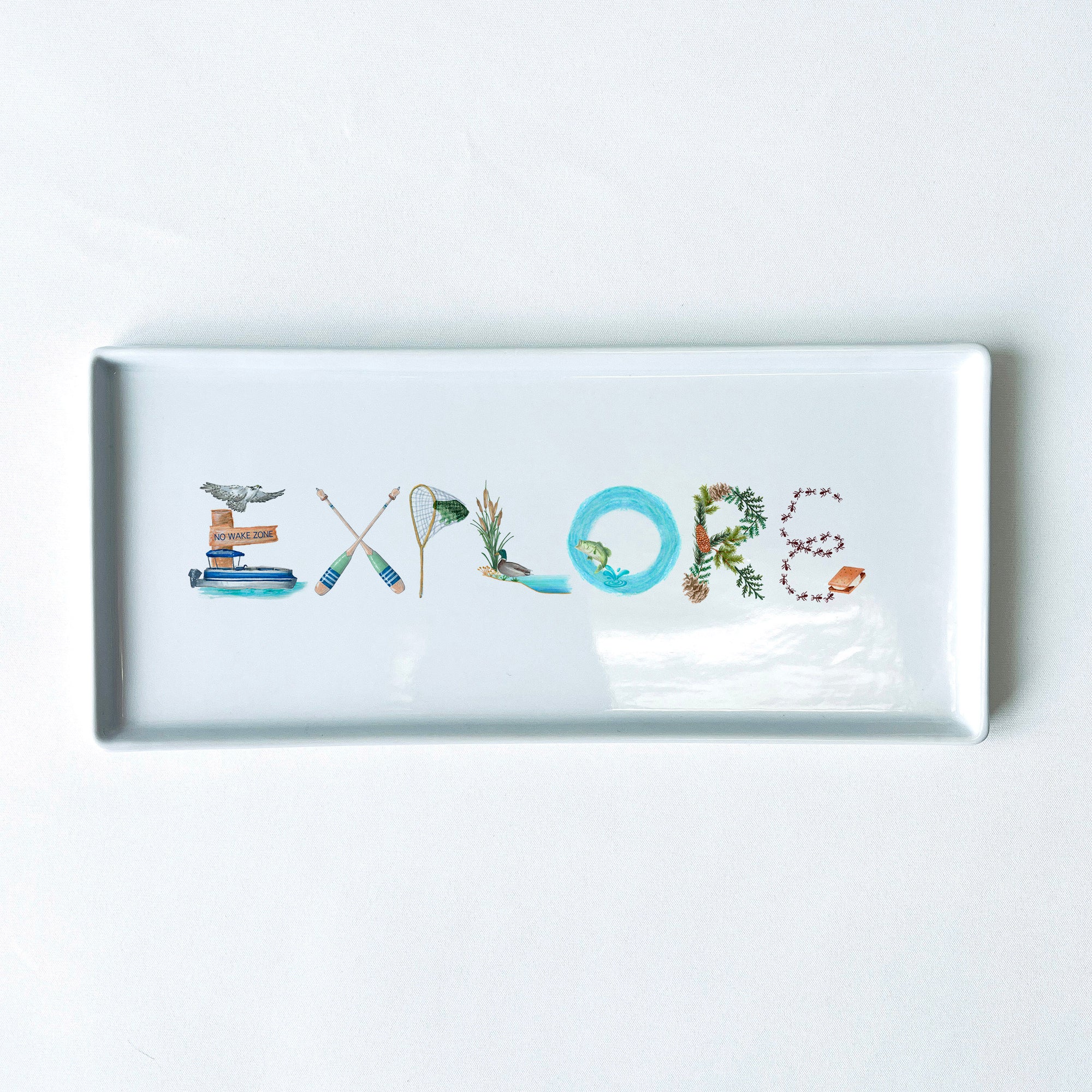 Lake Life Explorer Icons Typography Tray 10.5" Long