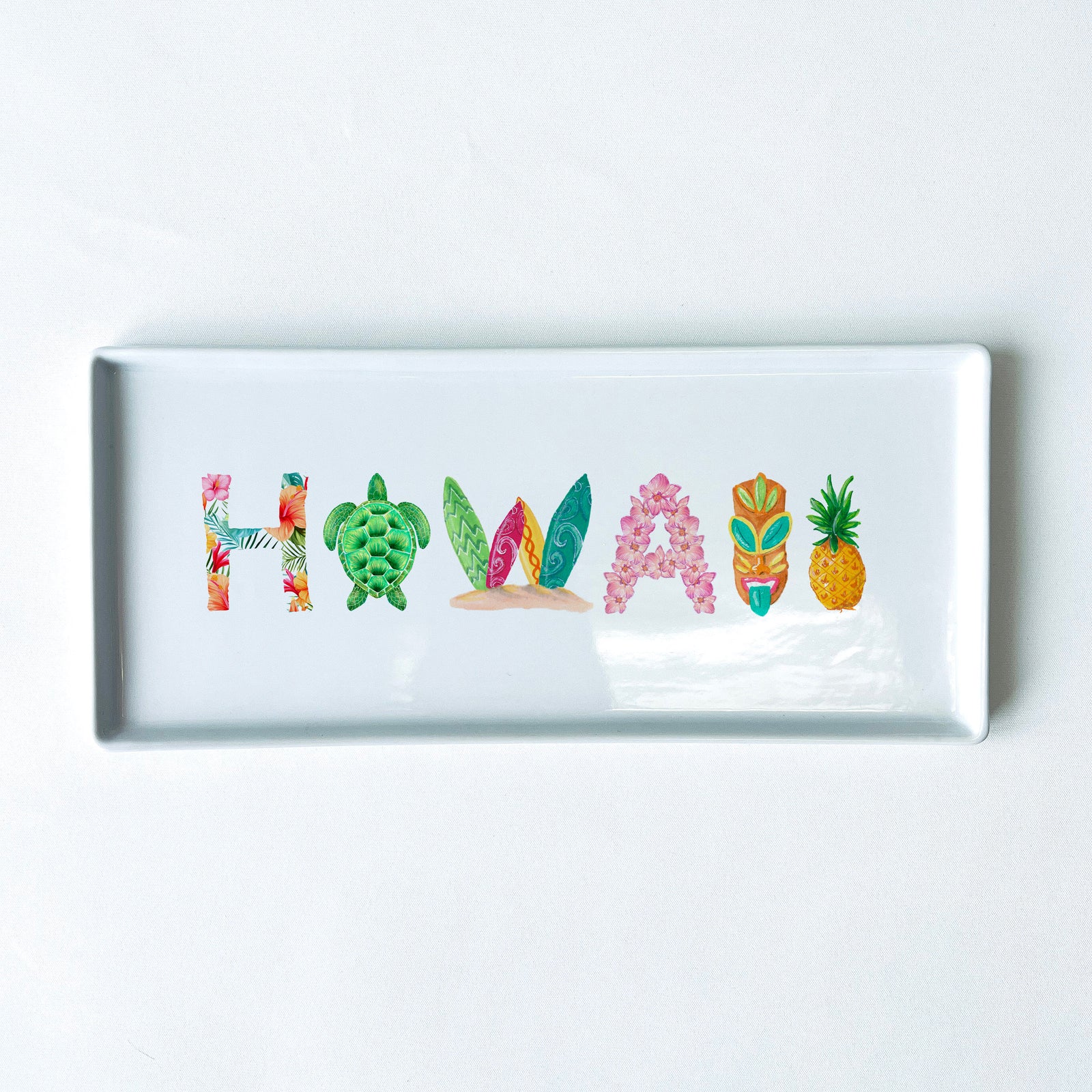 Hawaii Icons Typography Tray 10.5" Long