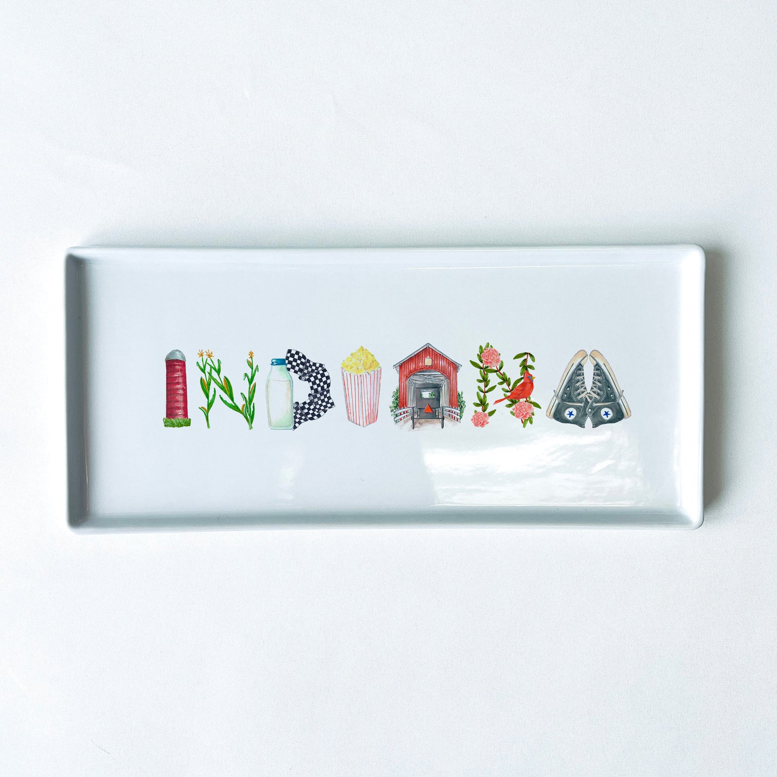 Indiana Icons Typography Tray 10.5" Long
