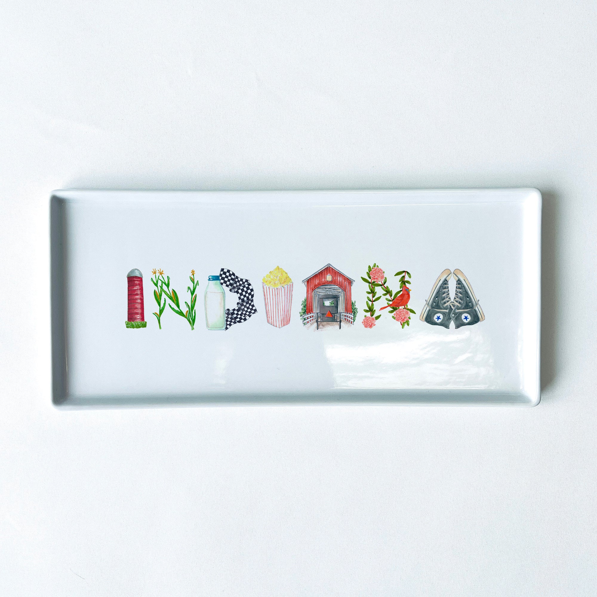 Indiana Icons Typography Tray 10.5" Long