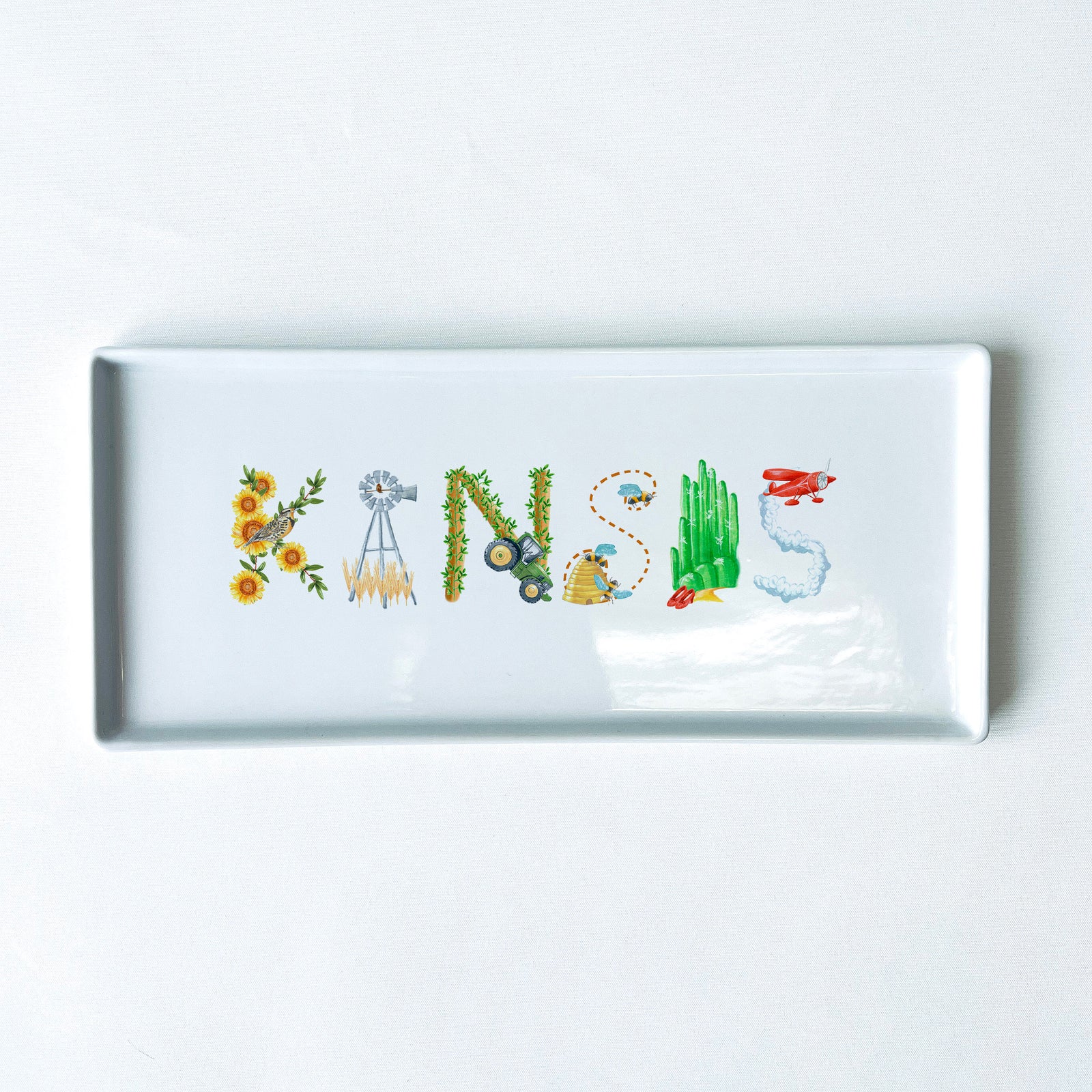 Kansas Icons Typography Tray 10.5" Long