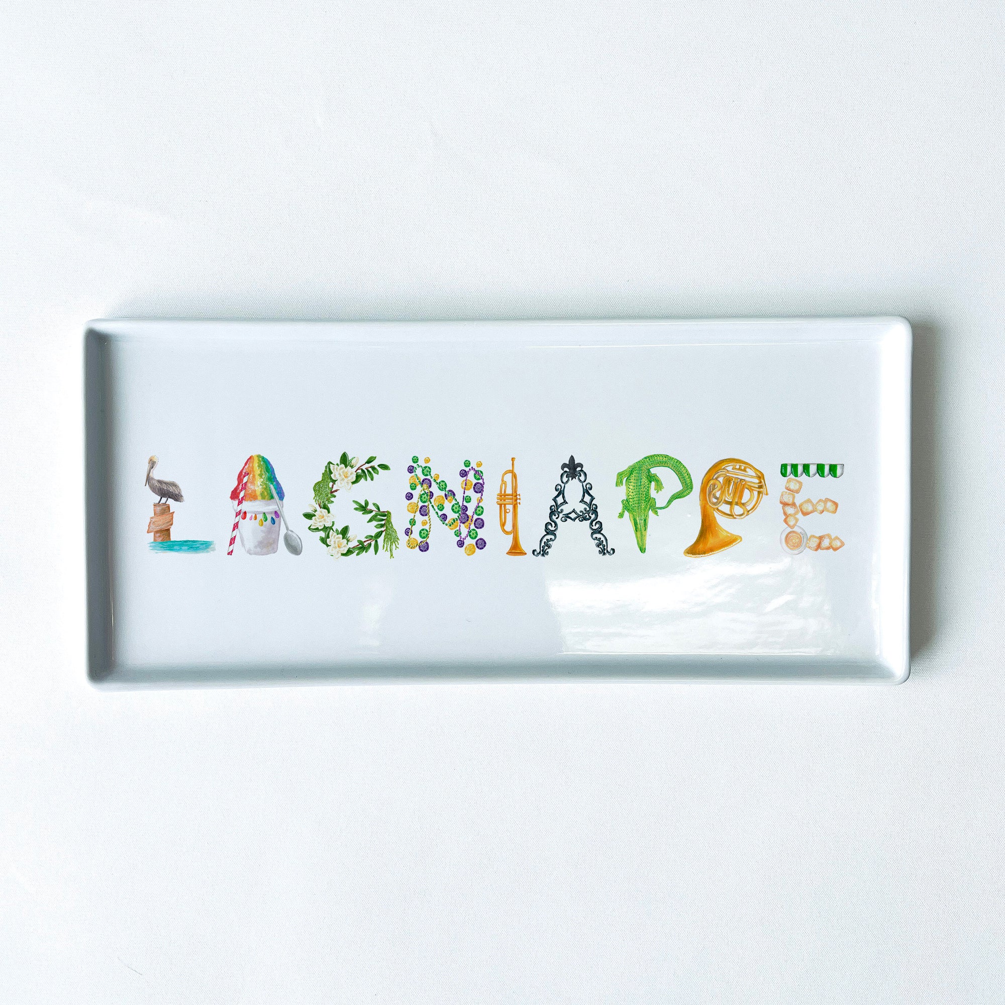 Lagniappe Icons Typography Tray 10.5" Long