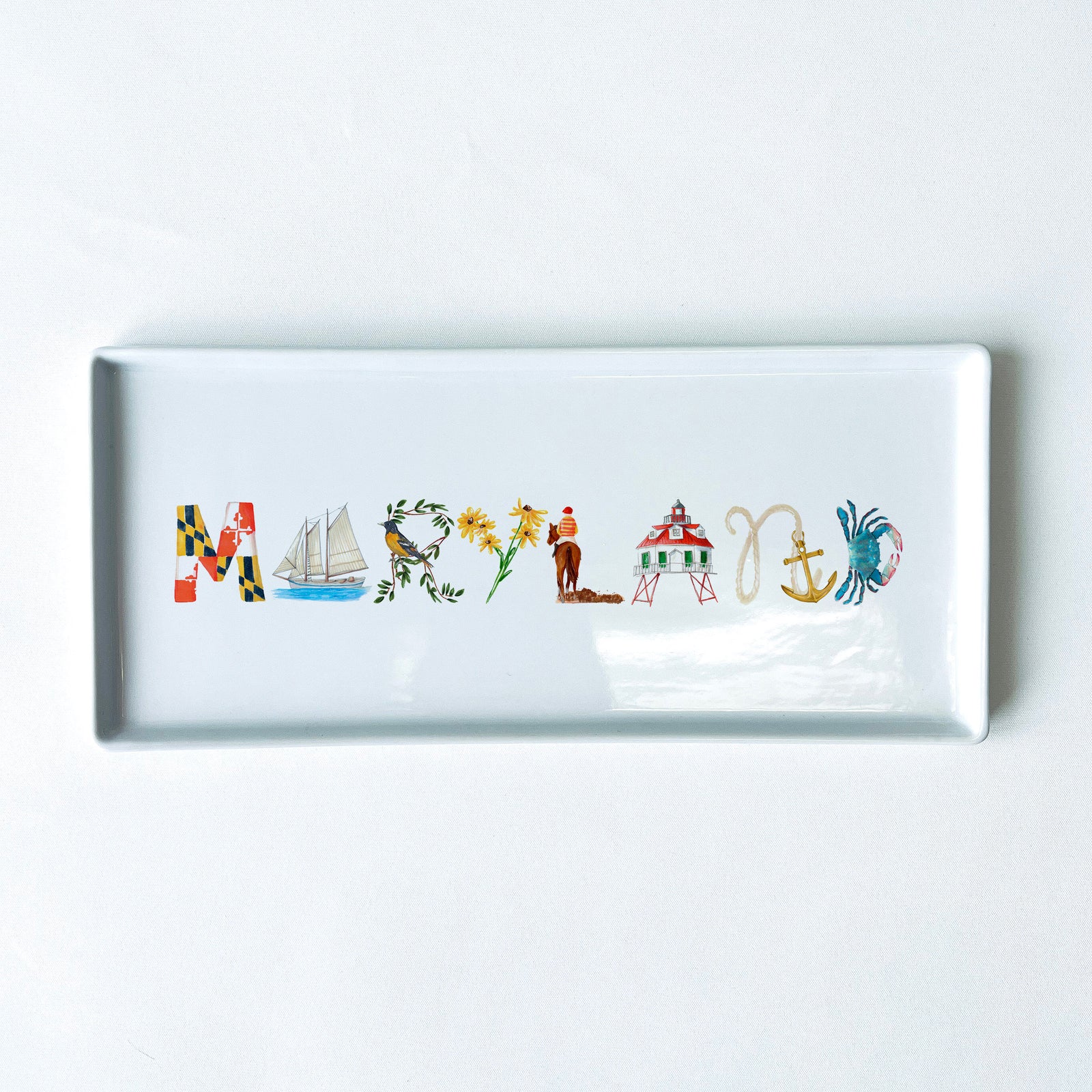 Maryland Icons Typography Tray 10.5" Long