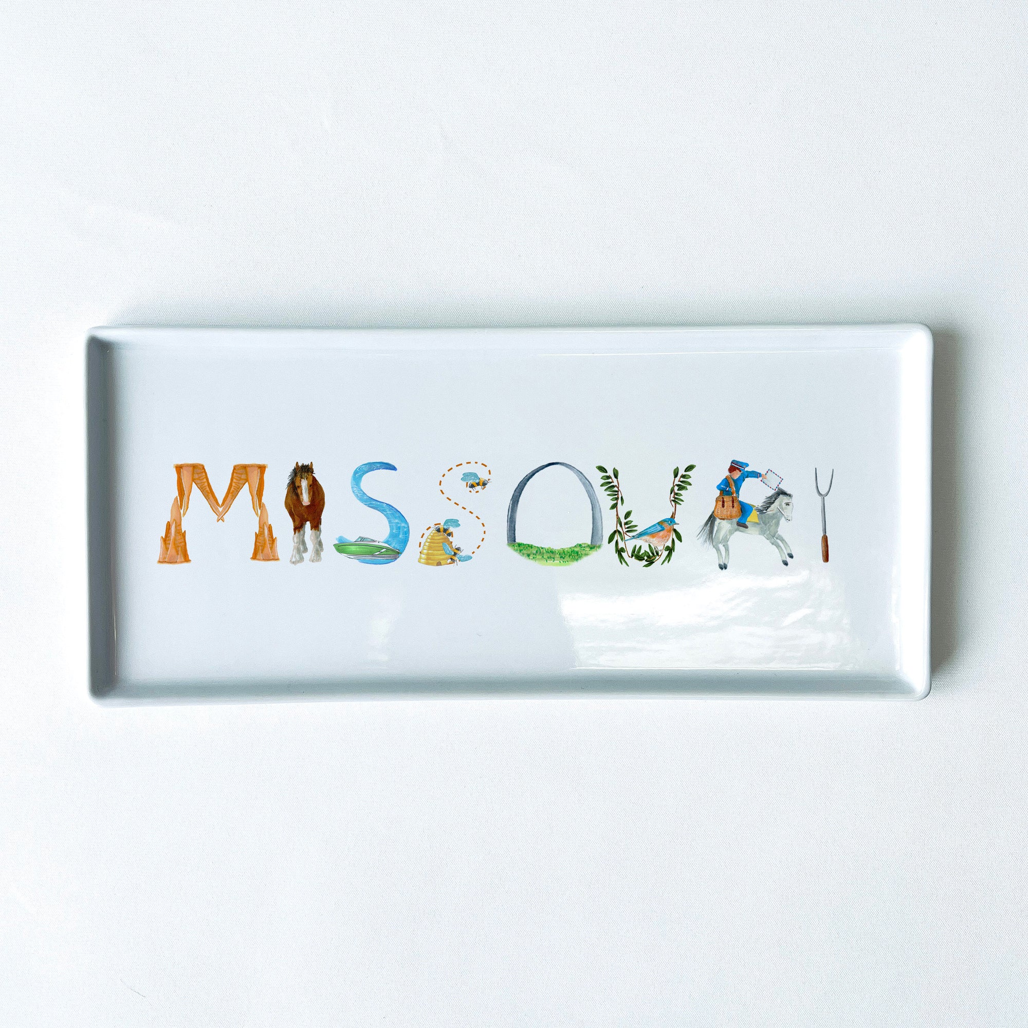 Missouri Icons Typography Tray 10.5" Long