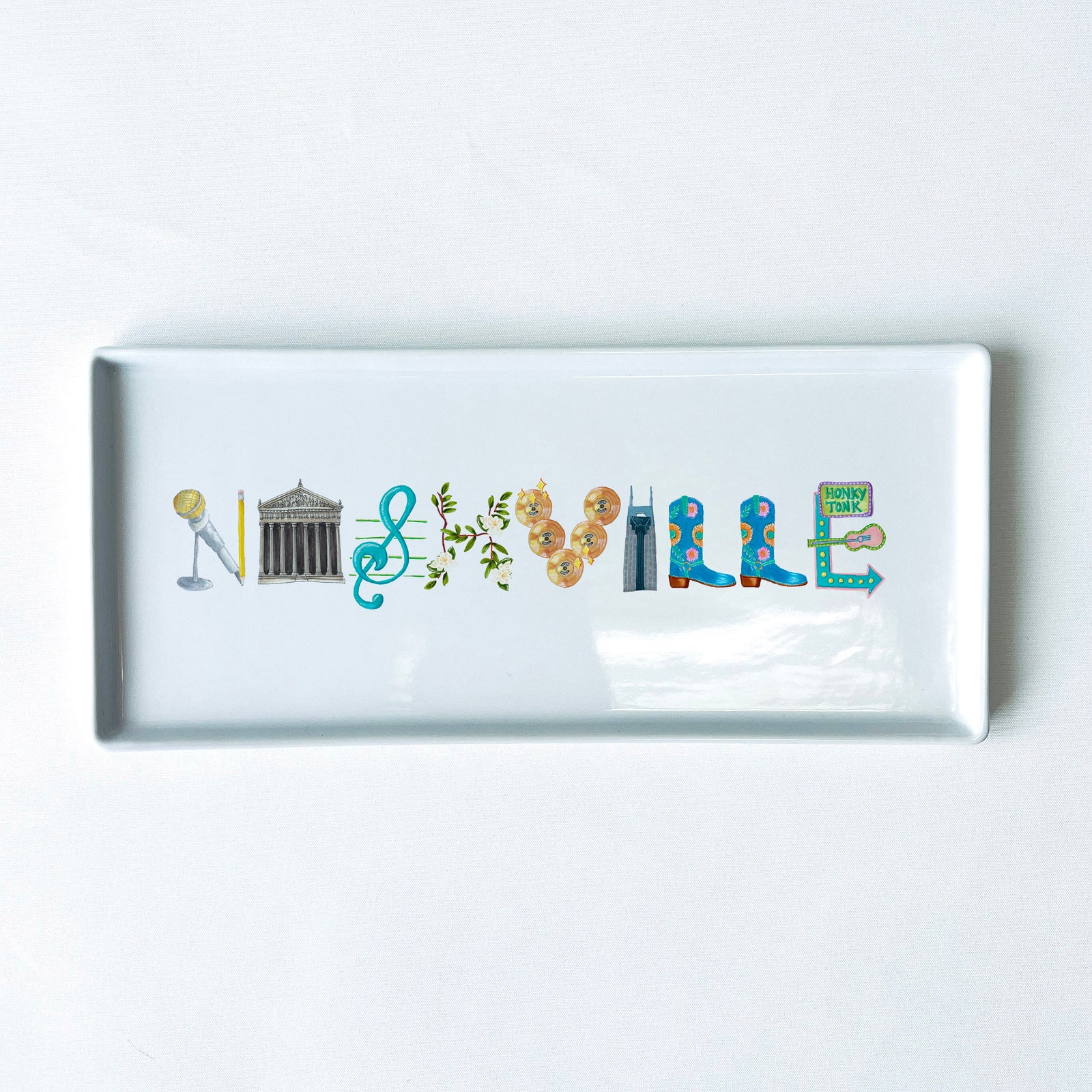 Nashville Icons Typography Tray 10.5" Long