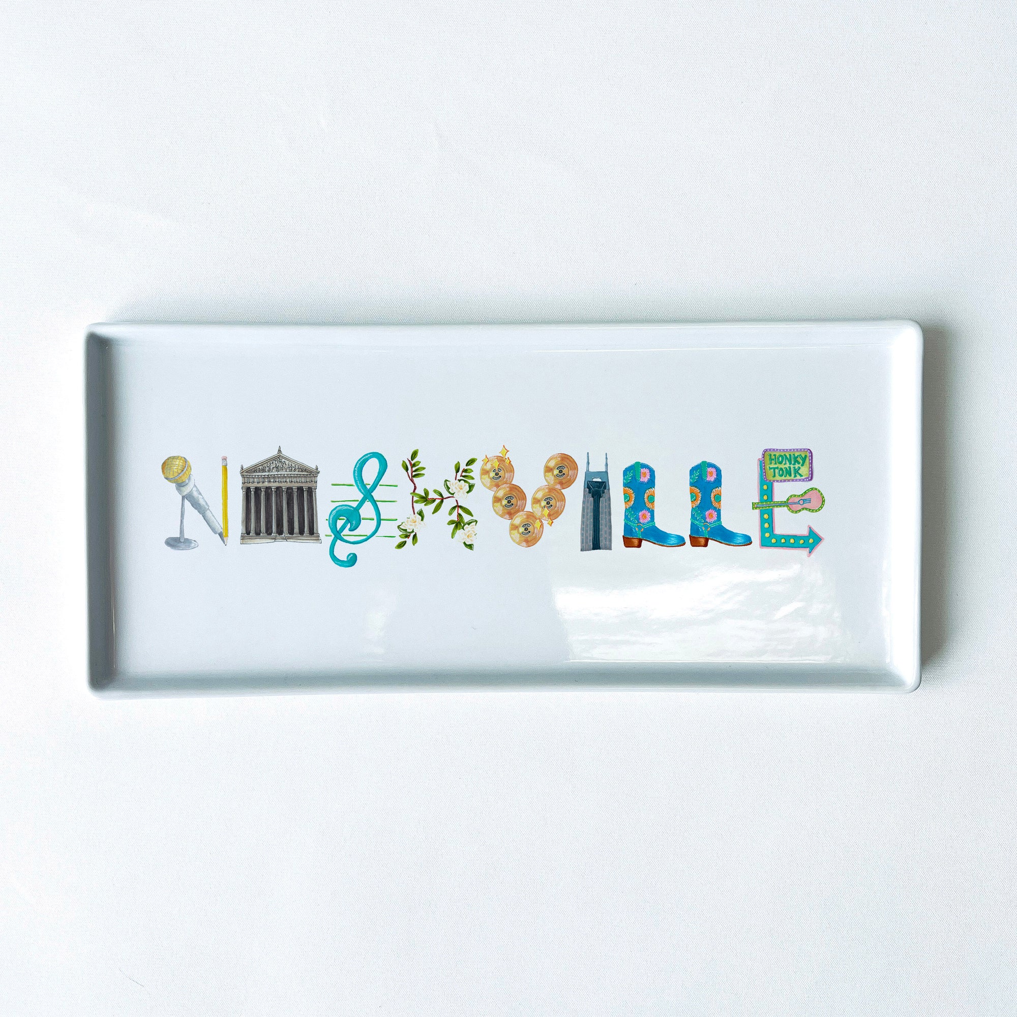 Nashville Icons Typography Tray 10.5" Long