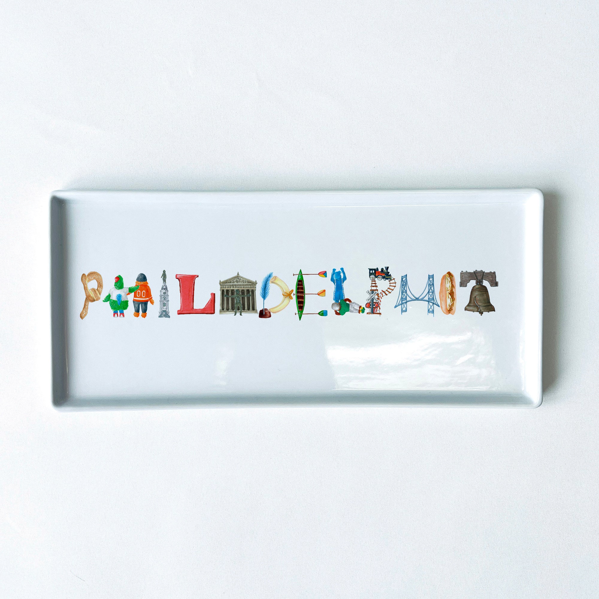 Philadelphia Icons Typography Tray 10.5" Long