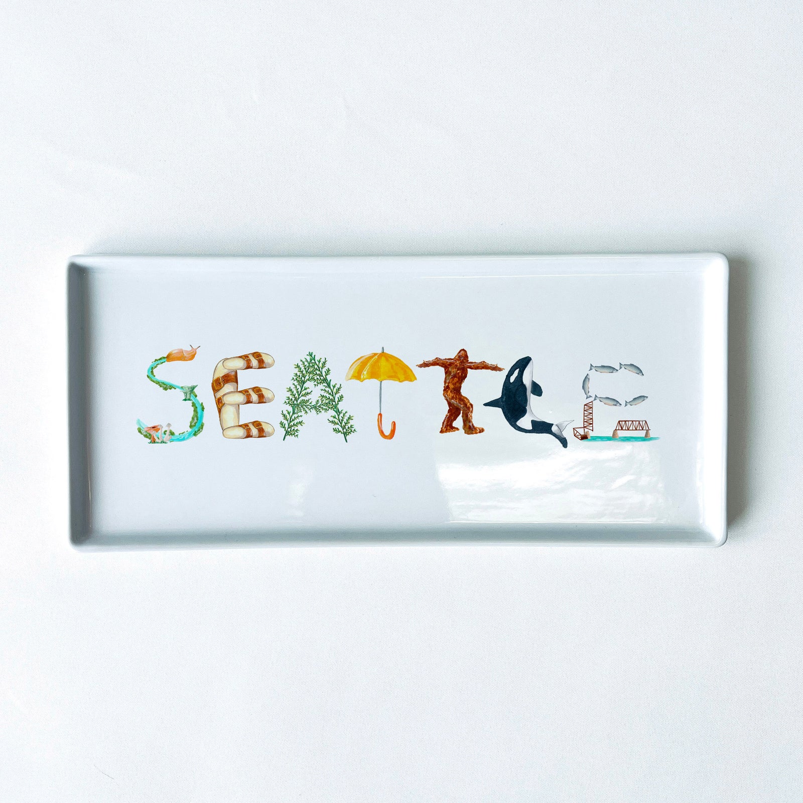 Seattle Icons Font Typography 10.5" Long
