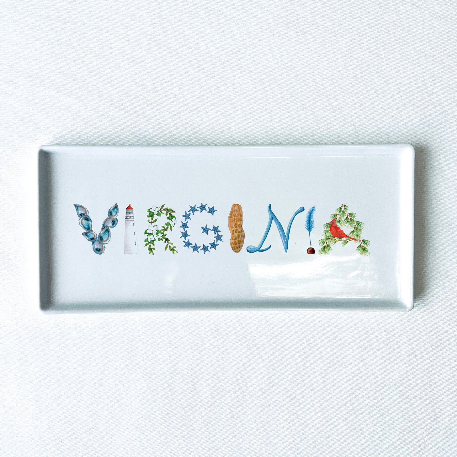 Virginia Icons Typography Tray 10.5" Long