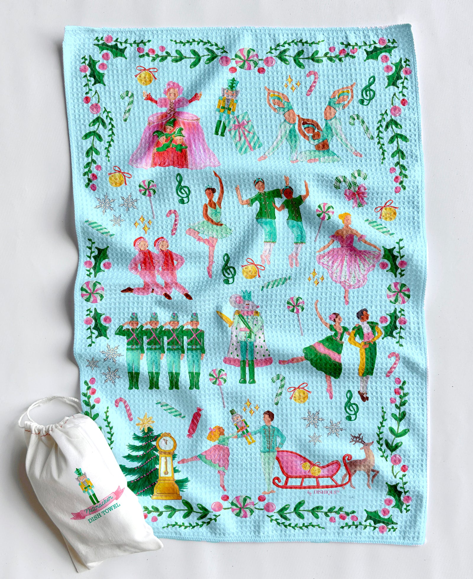Nutcracker Icons Artwork Waffle Towel