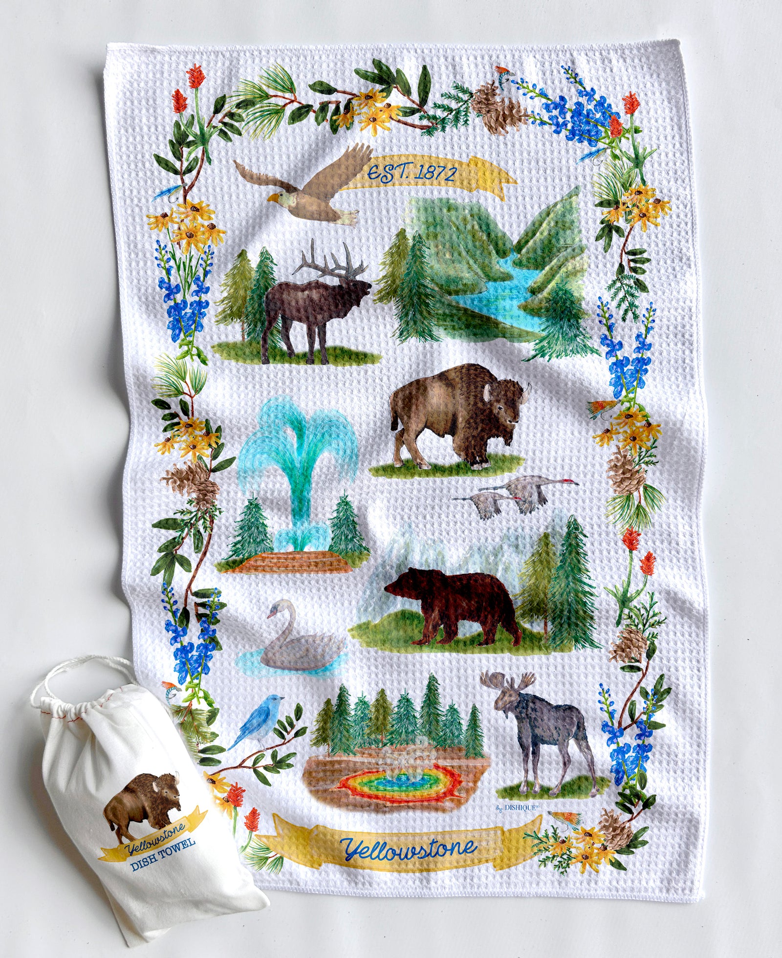 Yellowstone Icons Artwork Waffle Towel