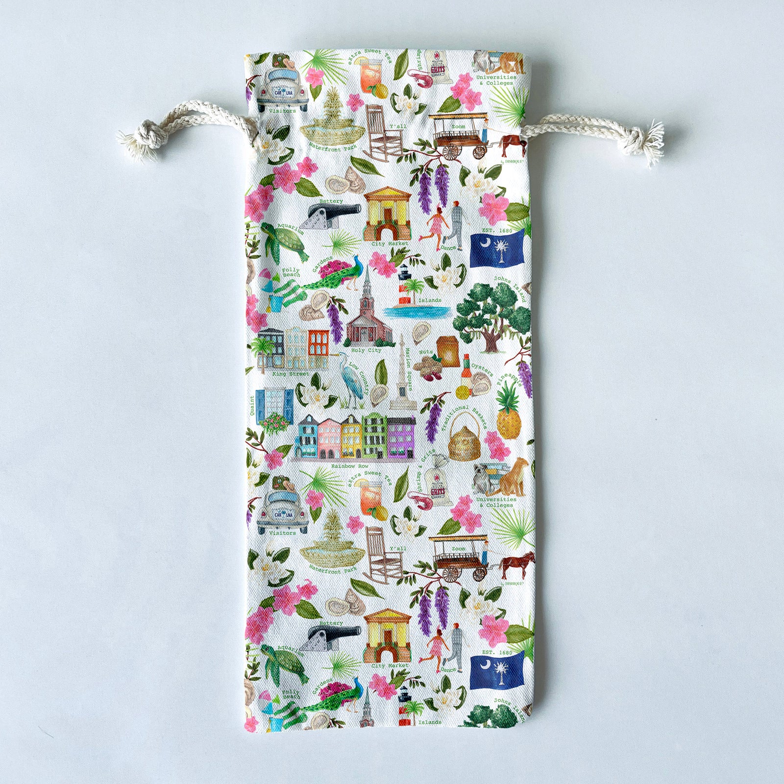 Charleston Themed Wine/Liquor Bottle Gift Bag