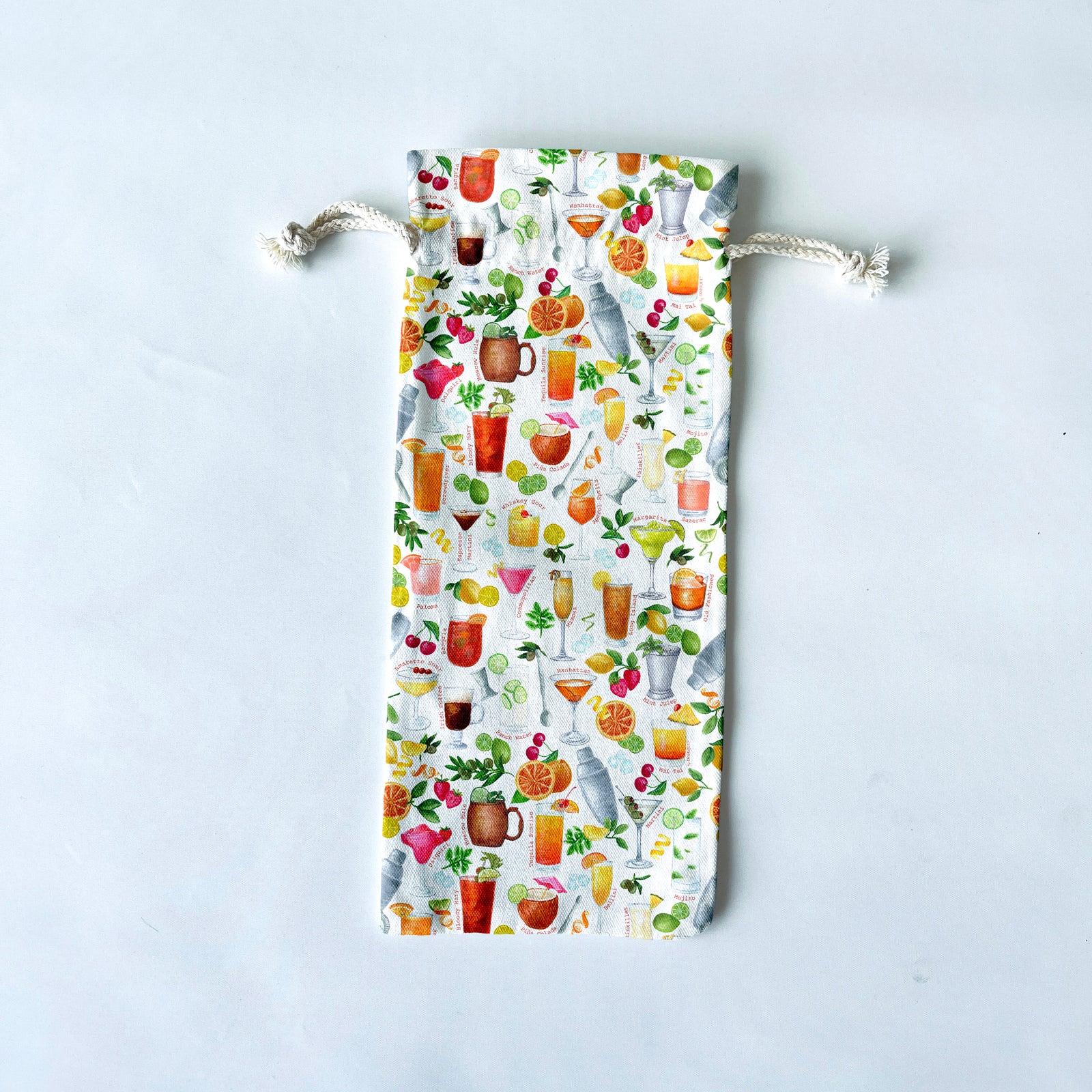 Cocktail Themed Wine/Liquor Bottle Gift Bag