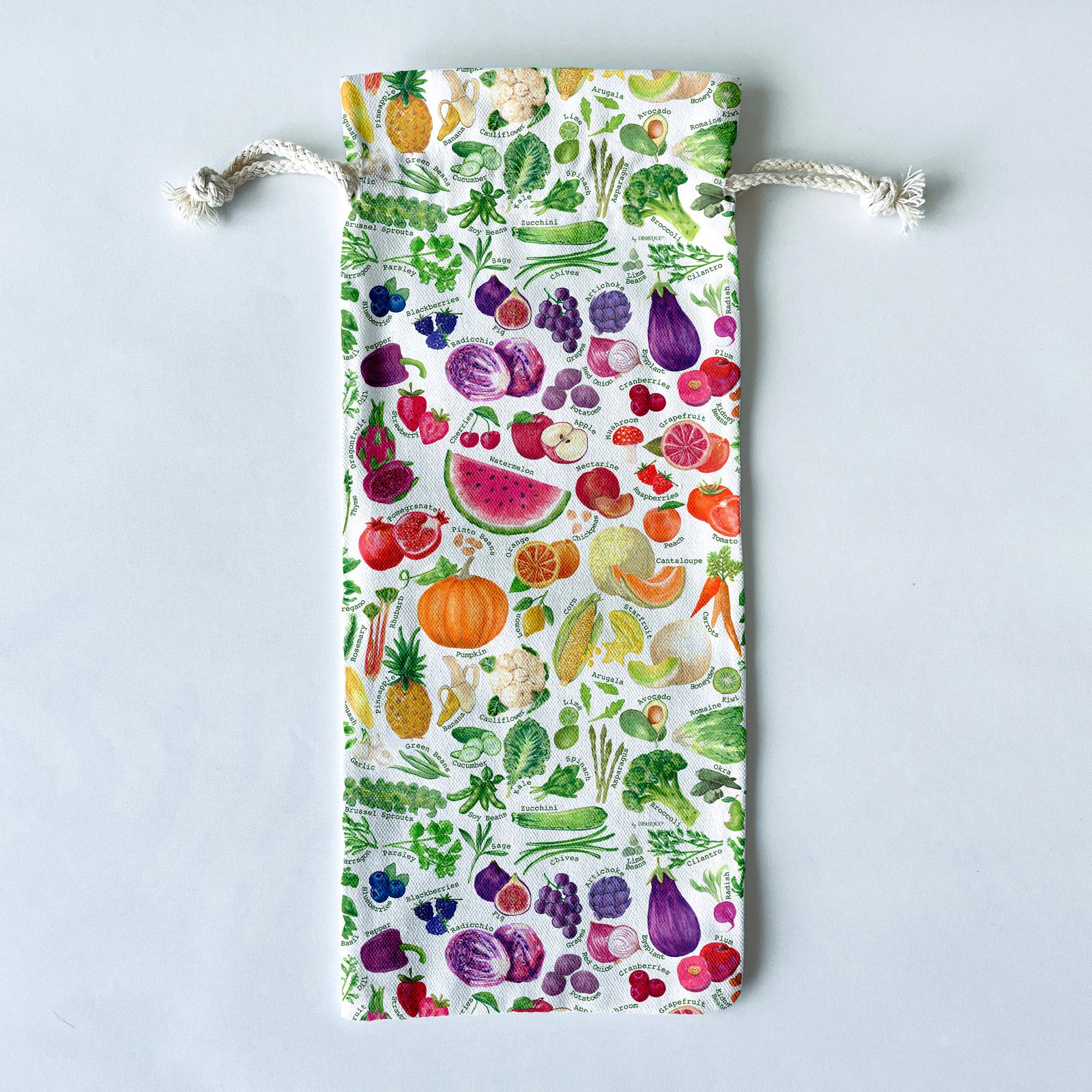 Fruit & Veggie Themed Wine/Liquor Bottle Gift Bag