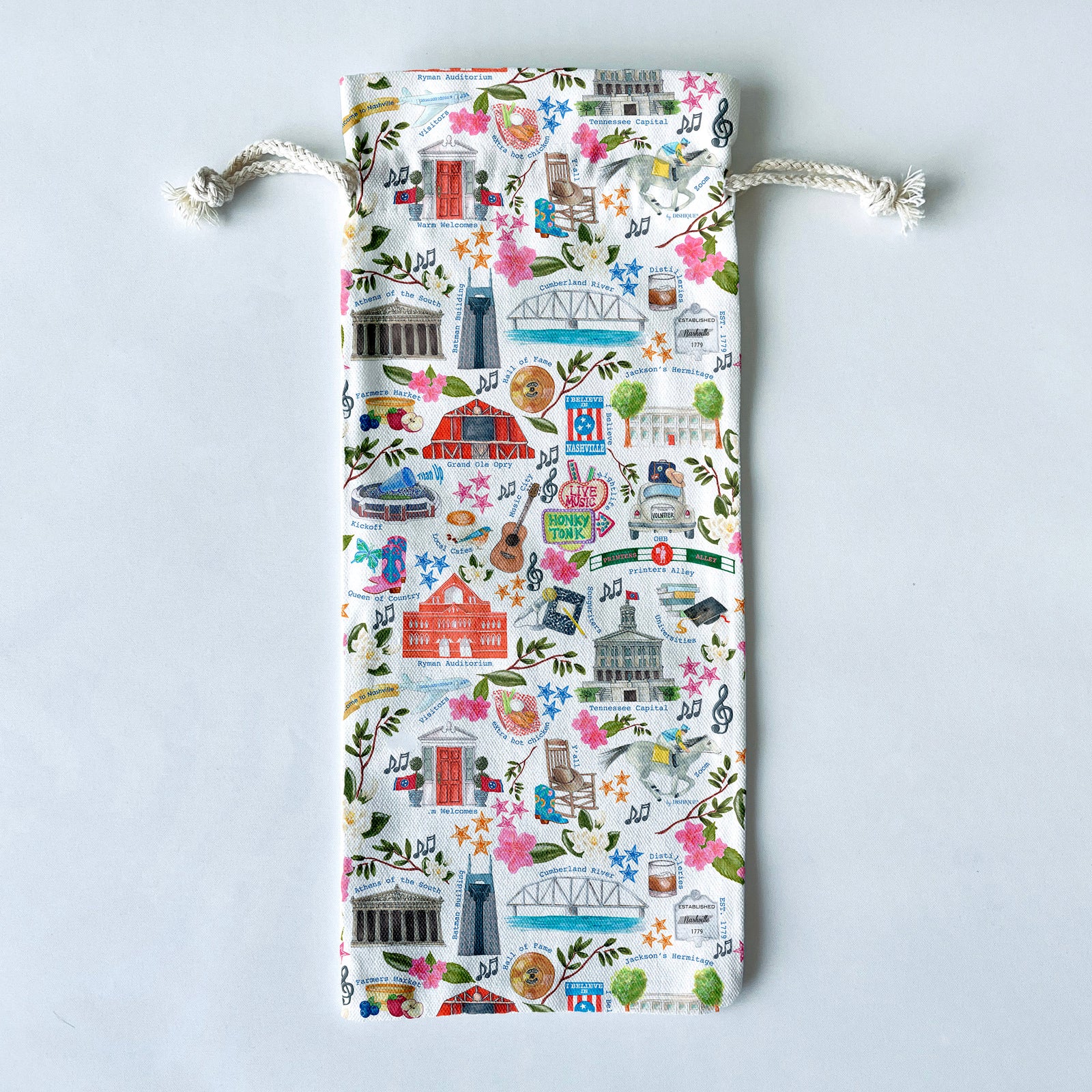 Nashville Themed Wine/Liquor Bottle Gift Bag