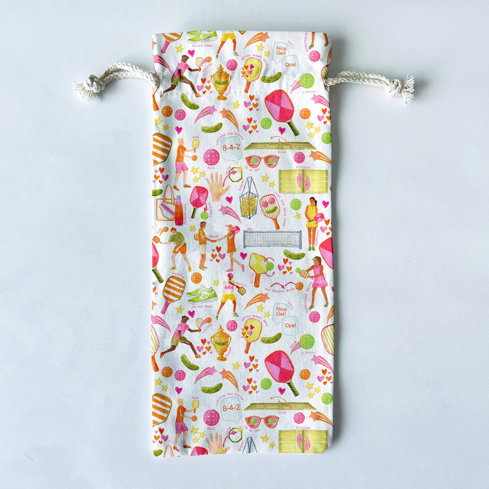 Pickleball Themed Wine/Liquor Bottle Gift Bag