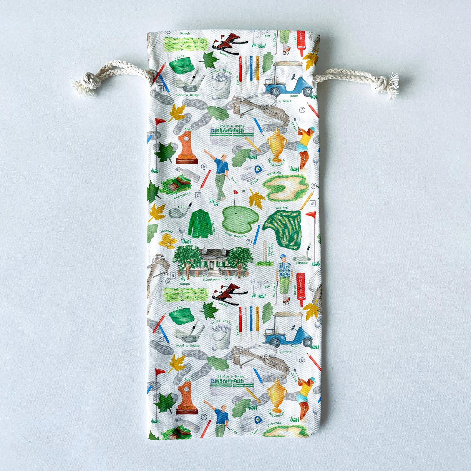 Golf Themed Wine/Liquor Bottle Gift Bag