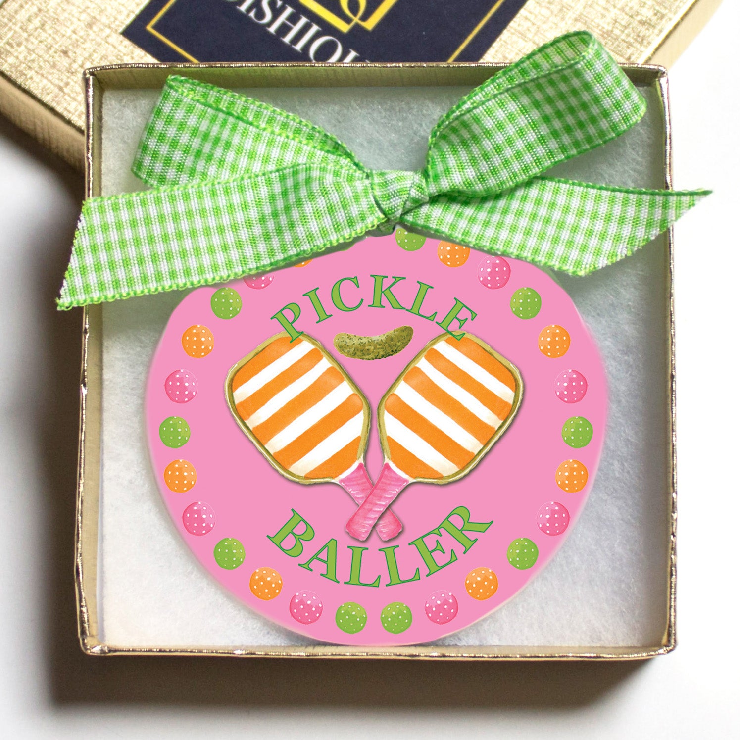 Pickle Baller Christmas Ornament