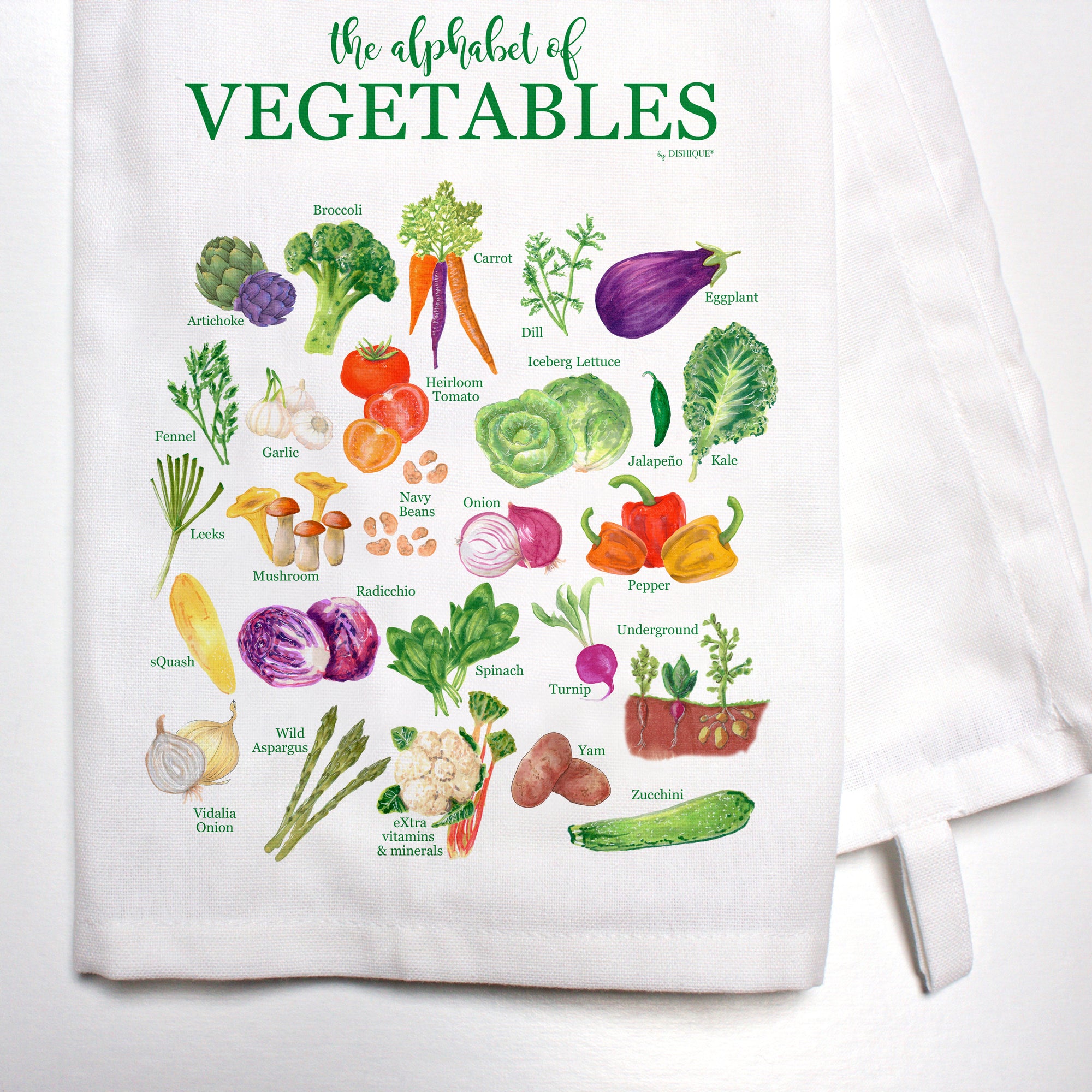 Vegetable Alphabet Bar Towel