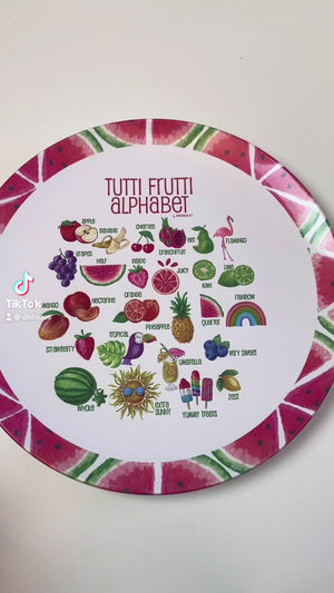 Tutti Frutti Alphabet 10" Plastic Plate