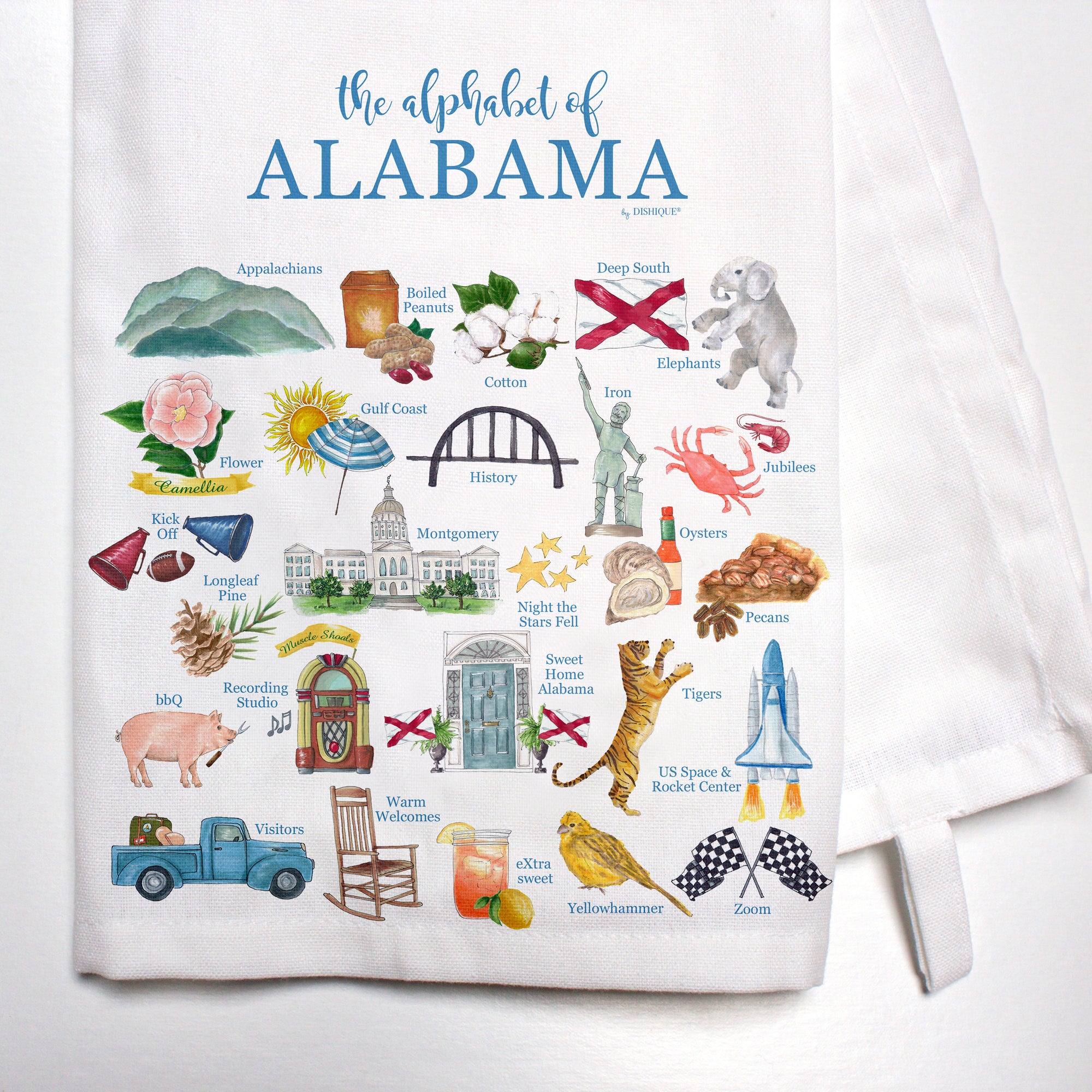 Alabama Alphabet Bar Towel