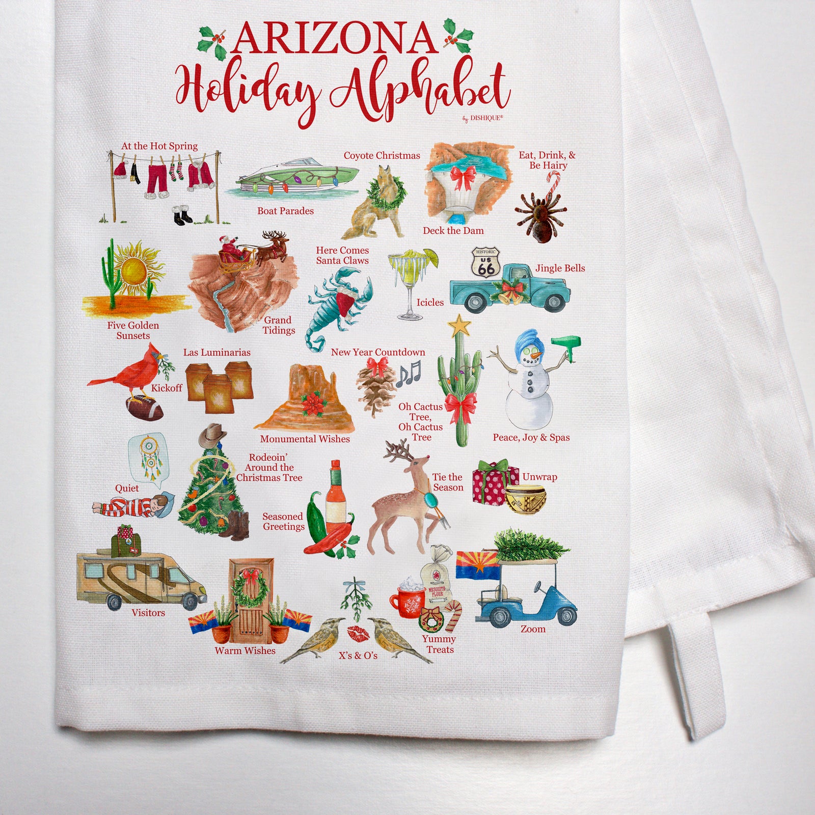 Arizona Holiday Alphabet Bar Towel