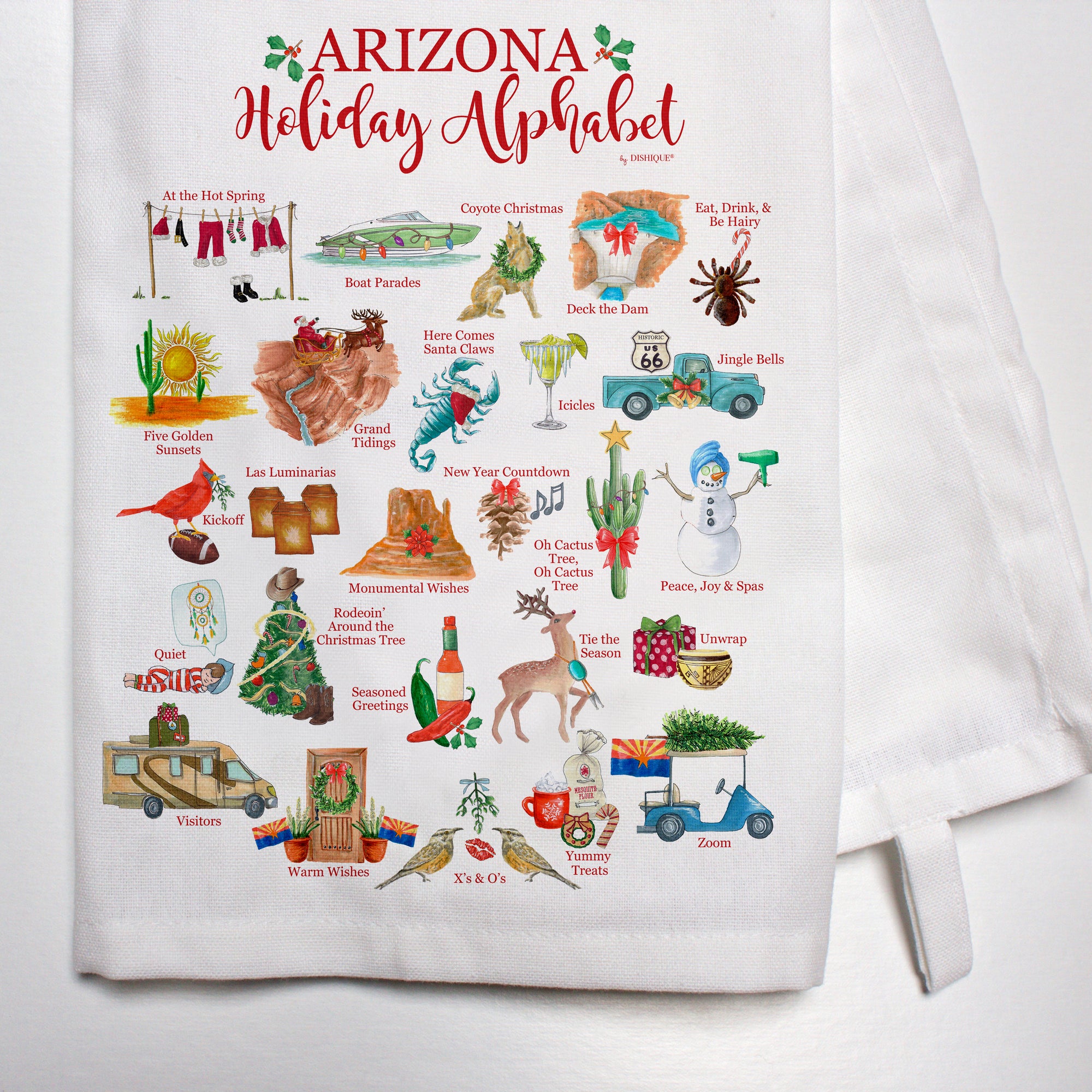 Arizona Holiday Alphabet Bar Towel