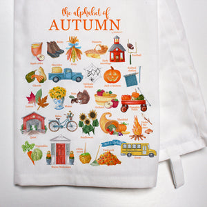 Set of 4 Seasons Alphabet Bar Towel - Spring, Summer, Autumn, Winter
