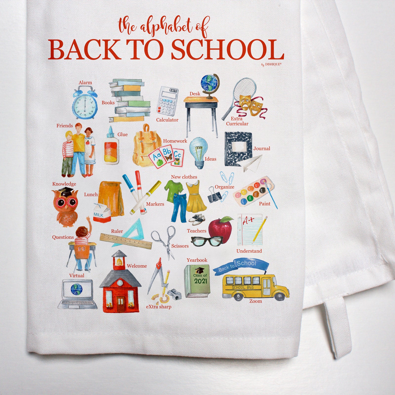 Back to School Alphabet Bar Towel