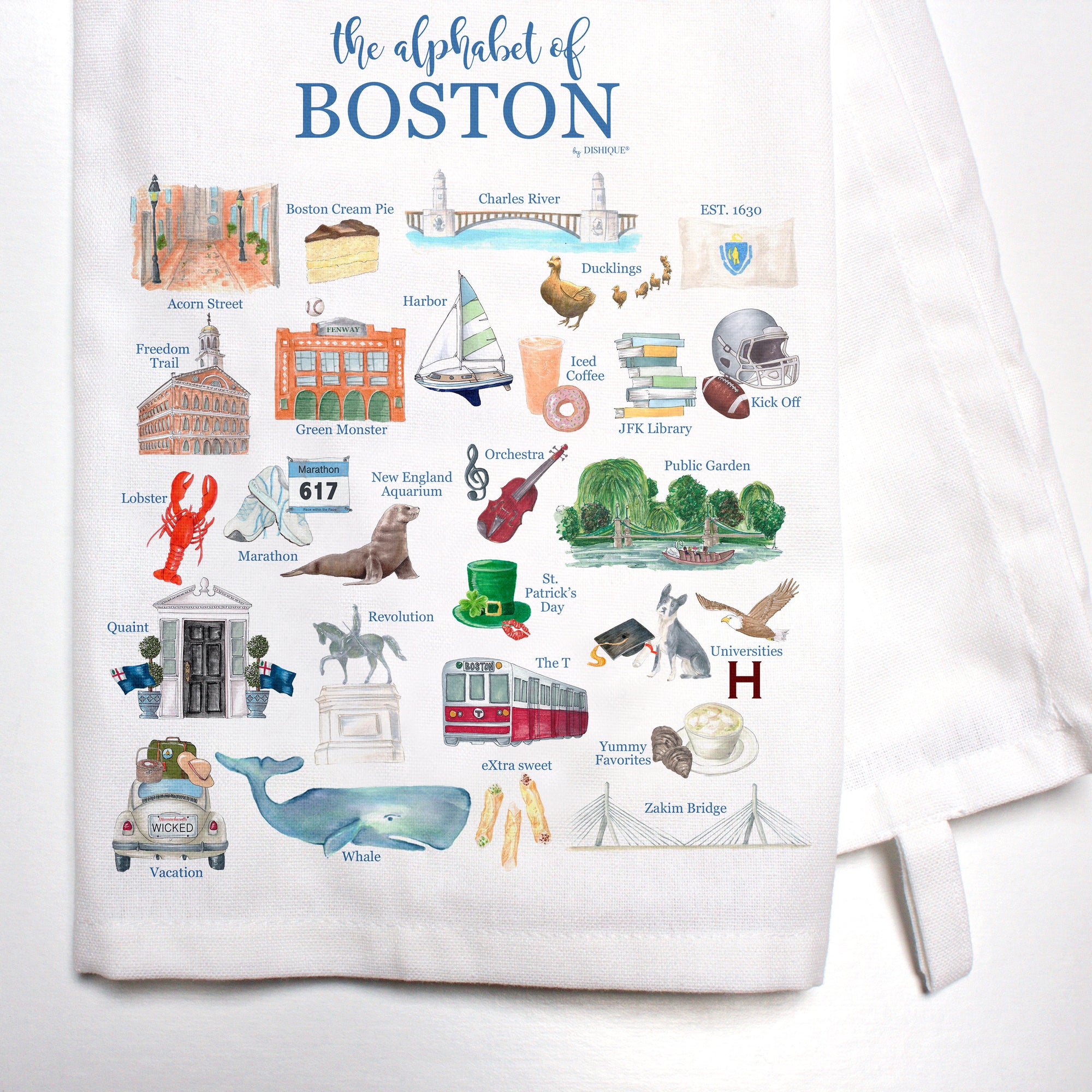 Boston Alphabet Bar Towel
