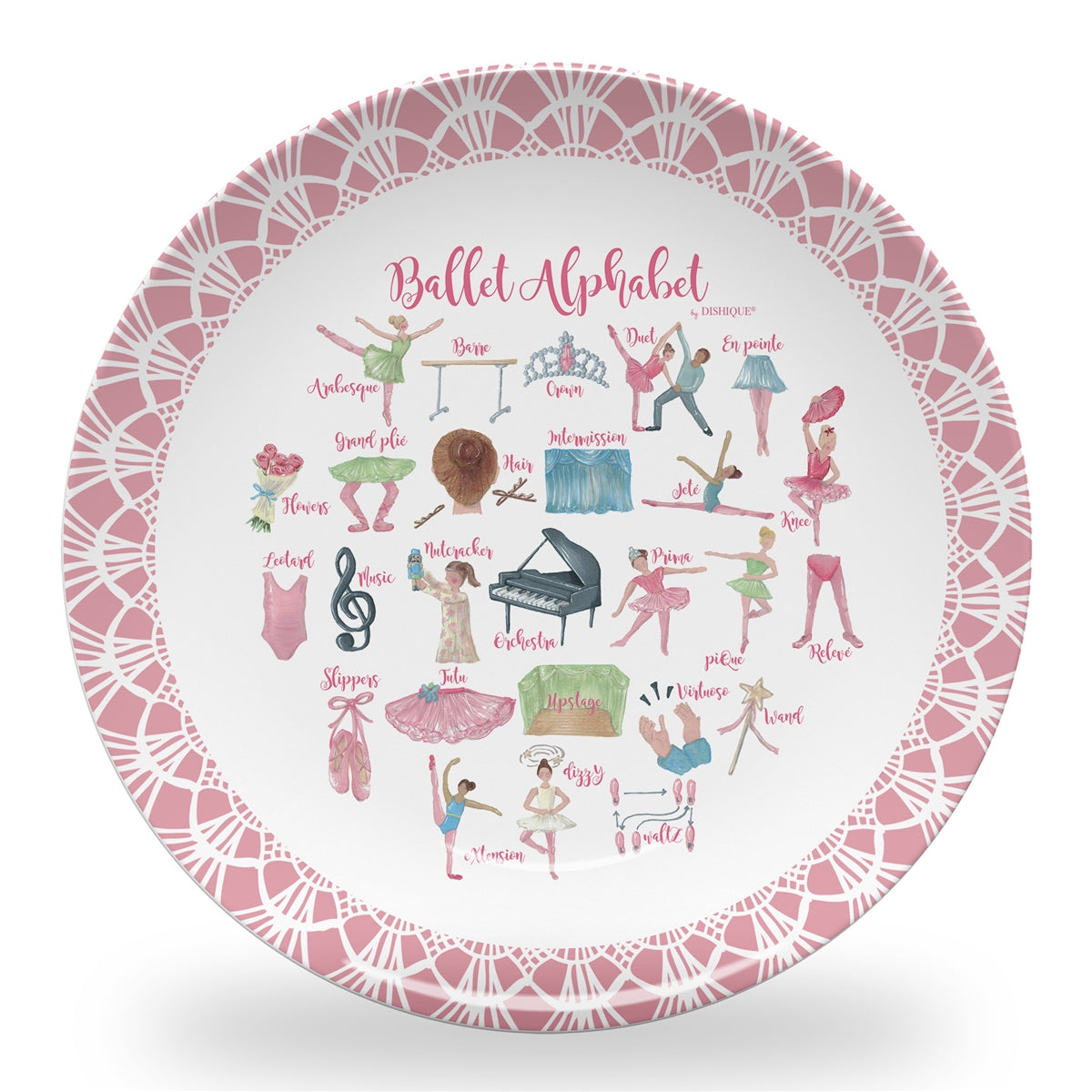 Ballet Alphabet 10" Plastic Plate