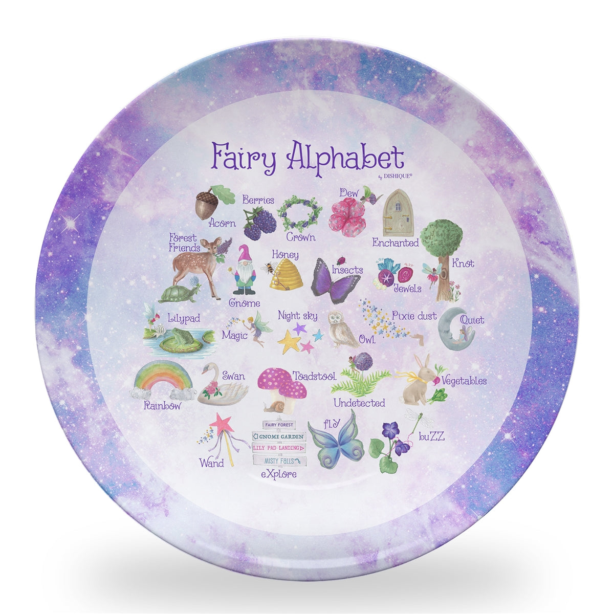 Fairy Alphabet 10" Plastic Plate