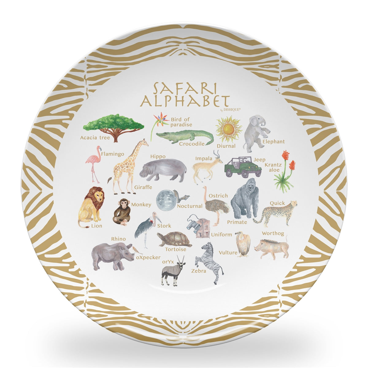 Safari Alphabet 10" Plastic Plate