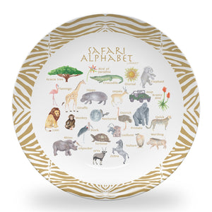 Safari Alphabet 10" Plastic Plate
