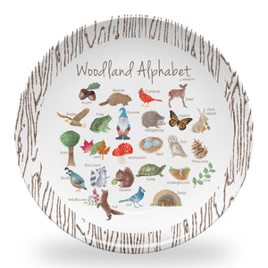 Woodland Alphabet 10" Plastic Plate