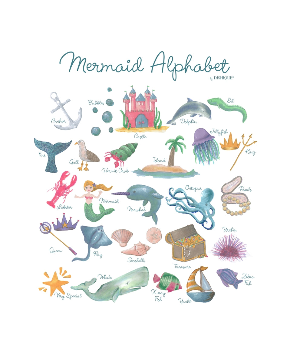 Mermaid Alphabet Wall Art