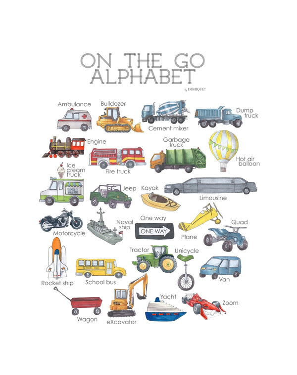 On The Go Alphabet Wall Art - Dishique