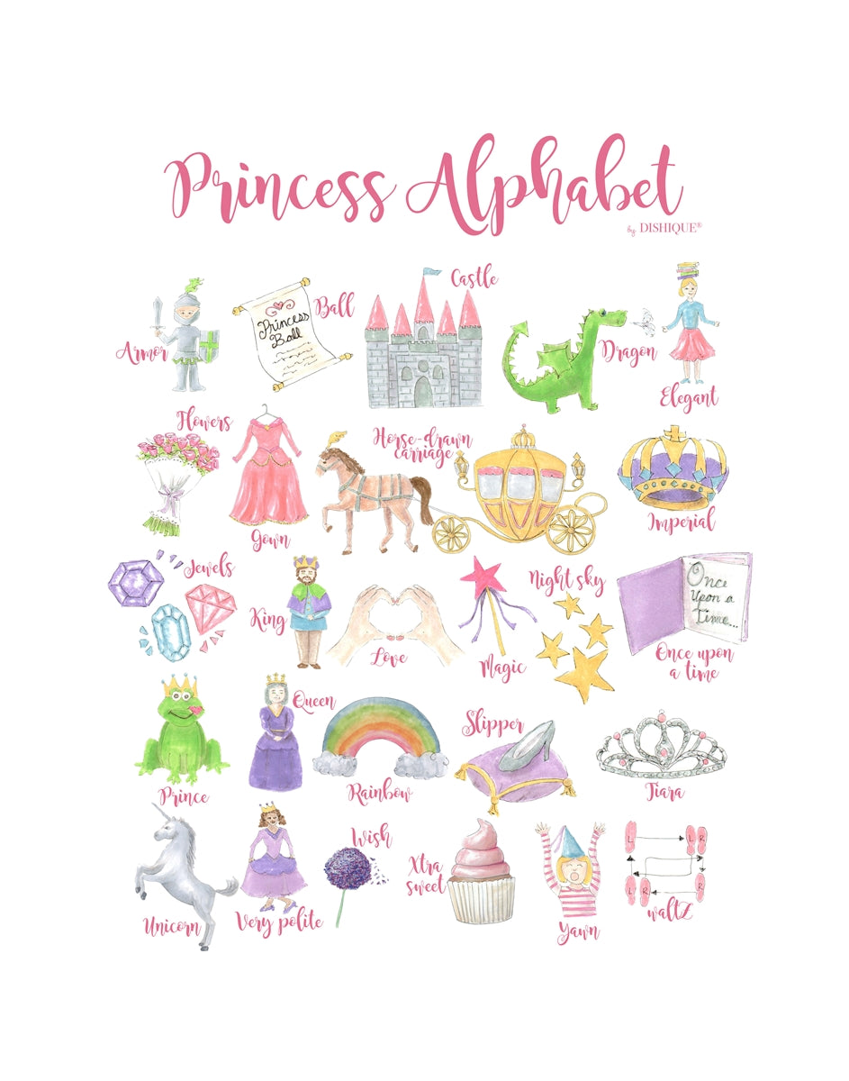 Princess Alphabet Wall Art