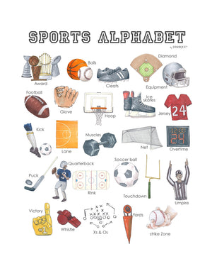 Sports Alphabet Wall Art