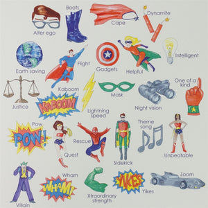 Superhero Alphabet Wall Art