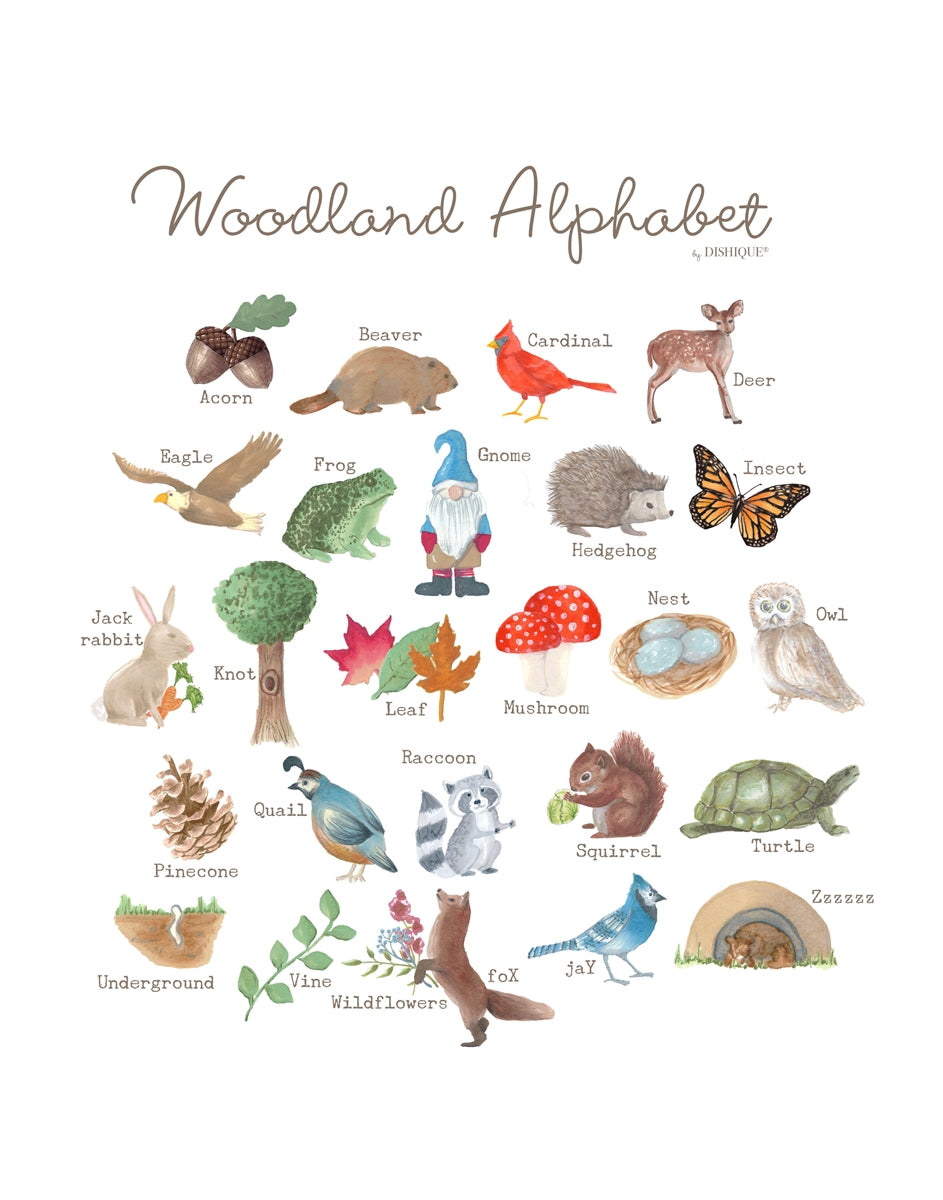 Woodland Alphabet Wall Art