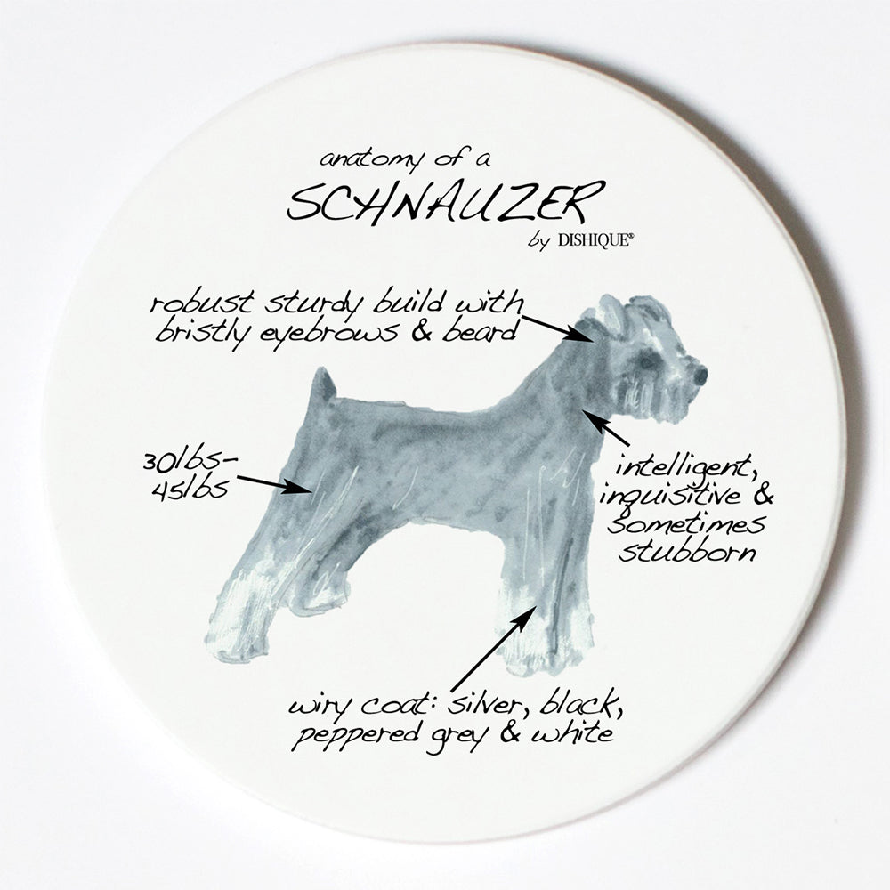 Individual Coaster - Dog Breed Gifts - Schnauzer