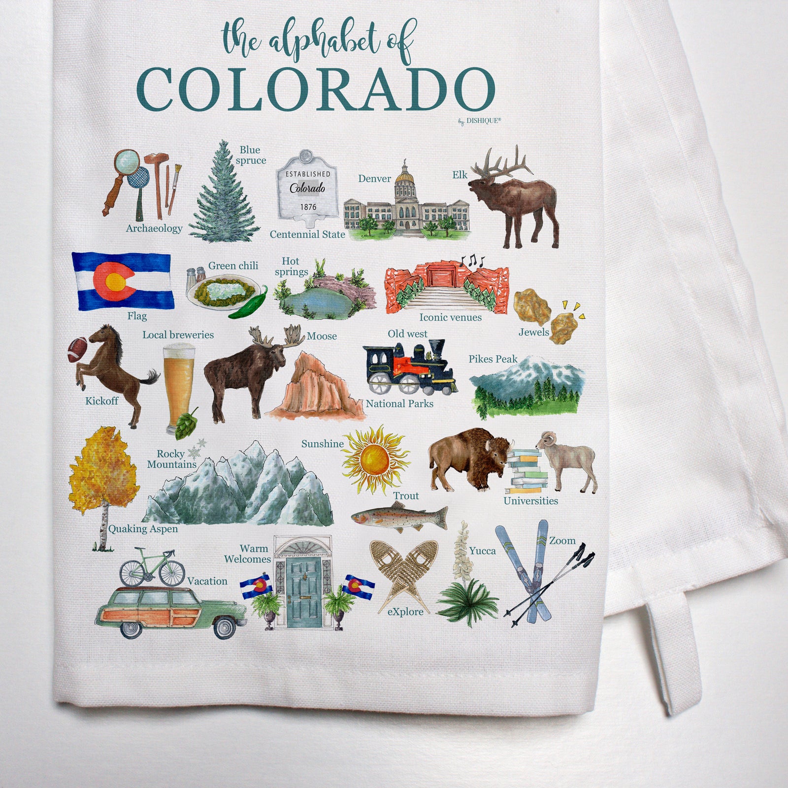 Colorado Alphabet Bar Towel