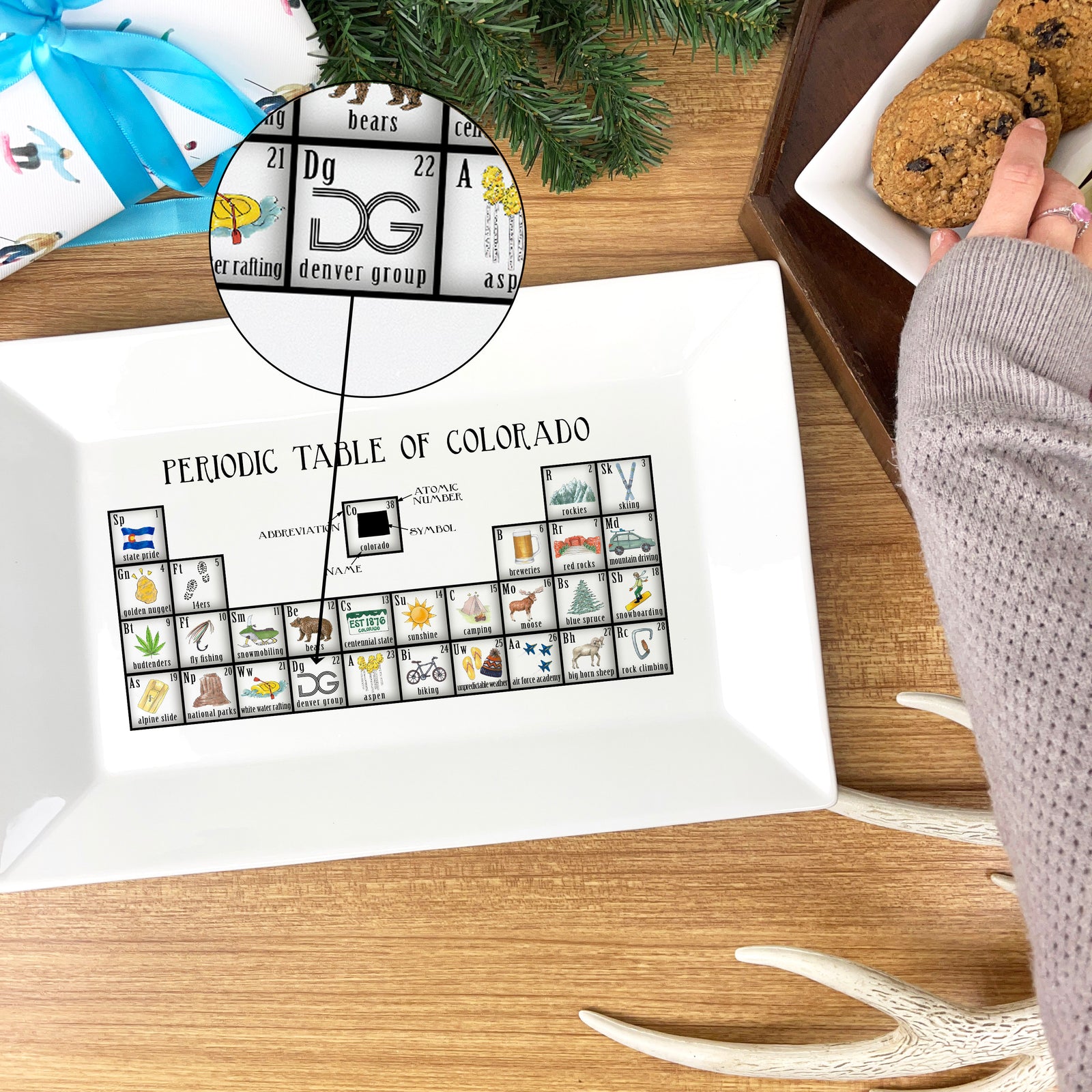 Custom Periodic Table Platter (1 Custom Element)