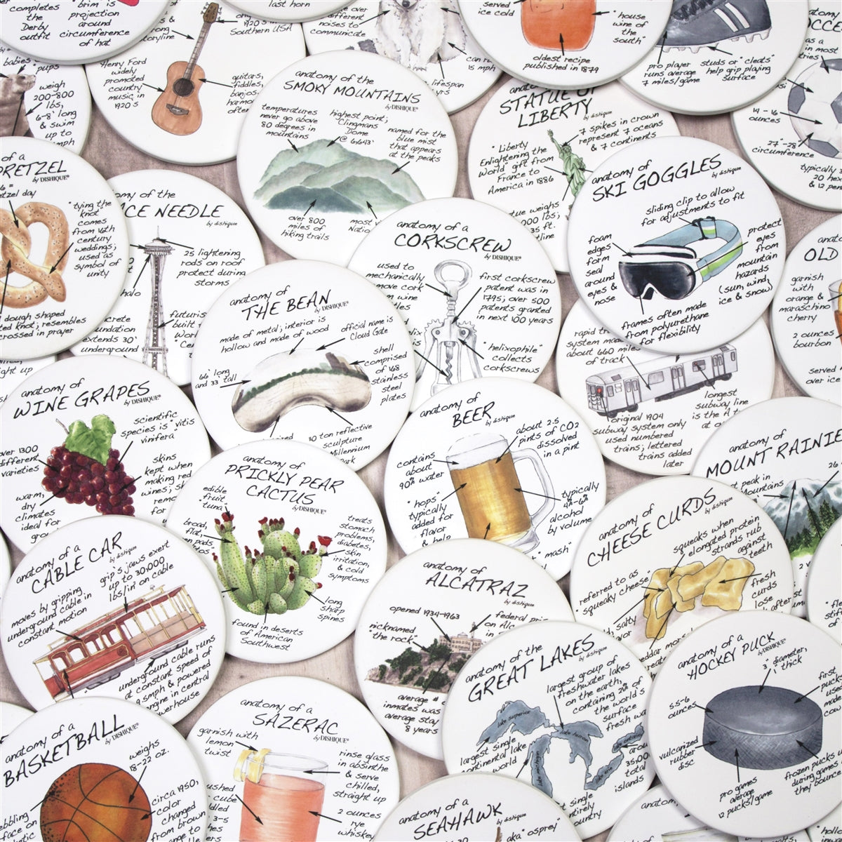 Slightly Flawed Coasters - Food and Drinks