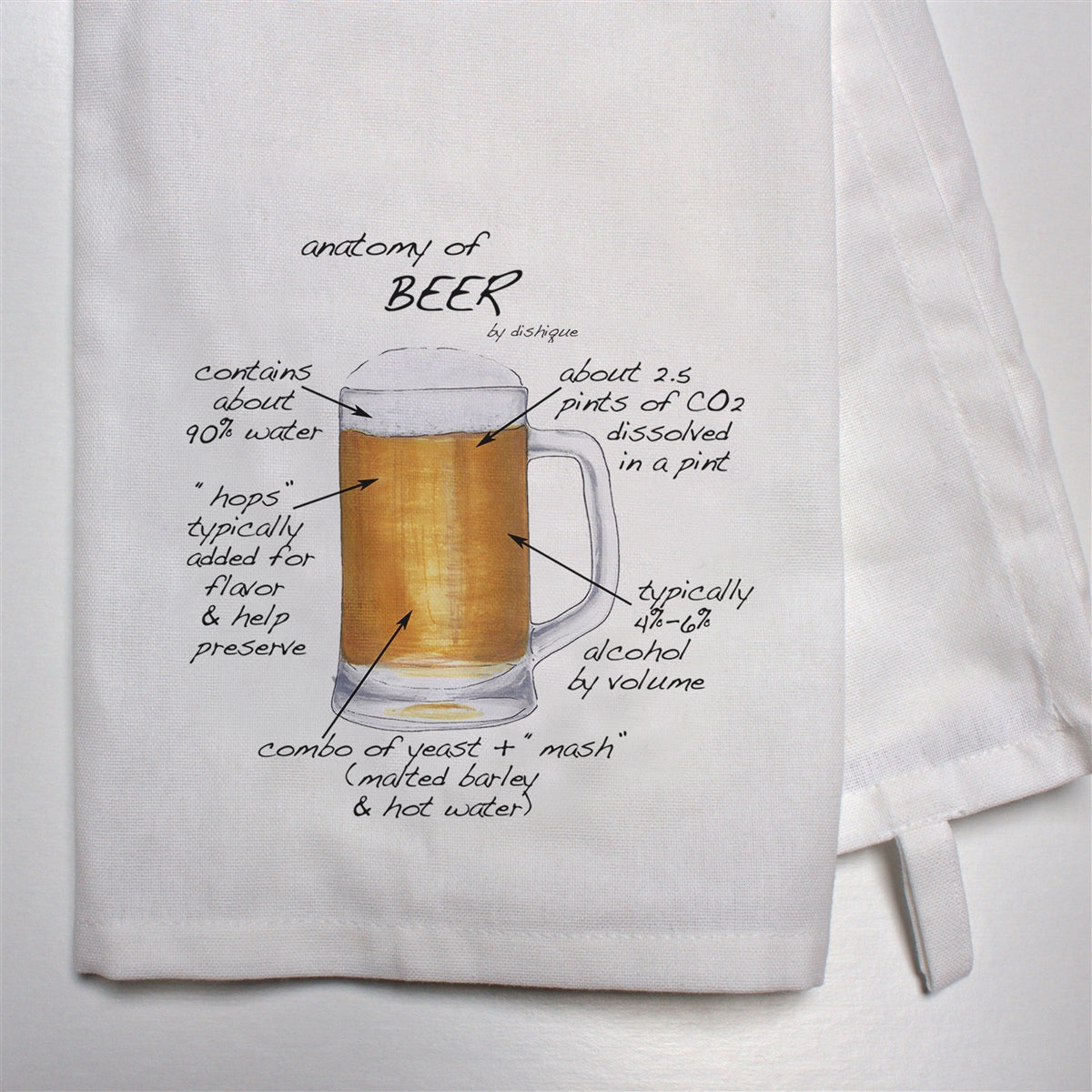 Anatomy of Beer Dish Towel