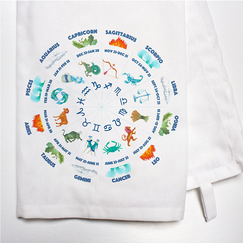Zodiac Wheel Bar Towel