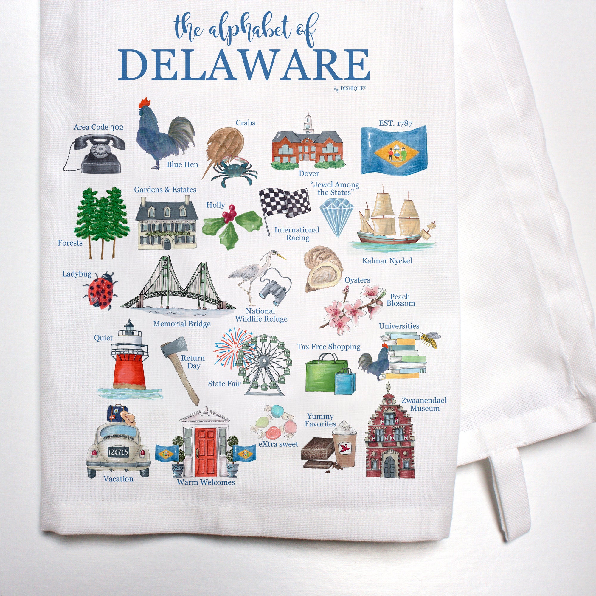 Delaware Alphabet Bar Towel